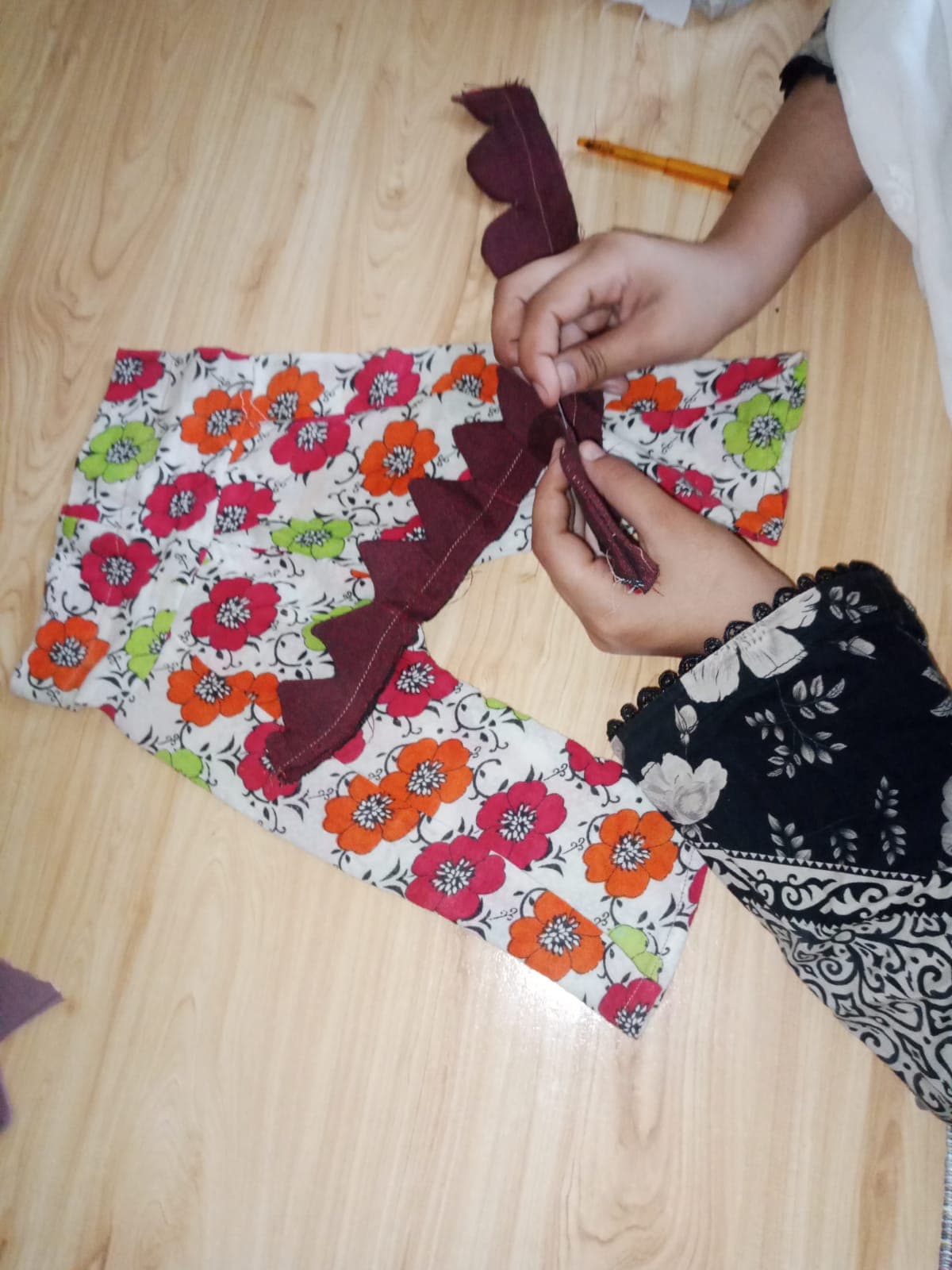 Sewing program at Hunar — trainee work (1)