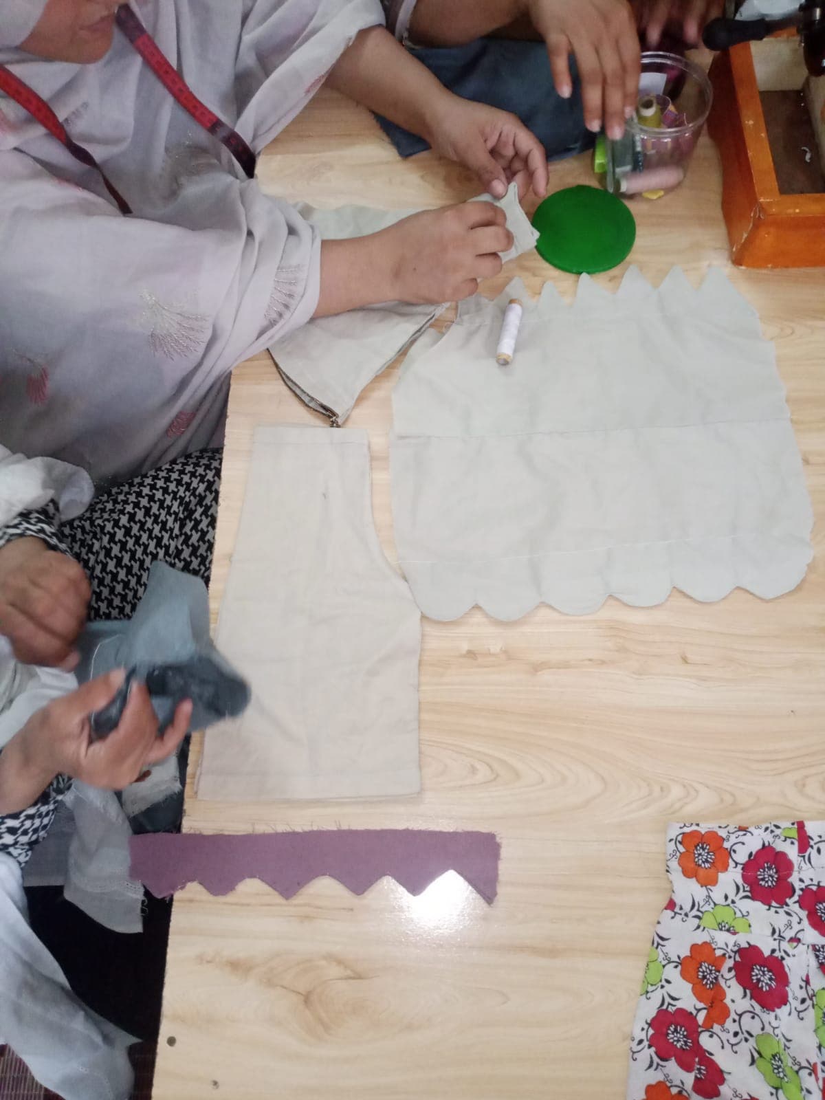 Sewing program at Hunar — trainee work (2)