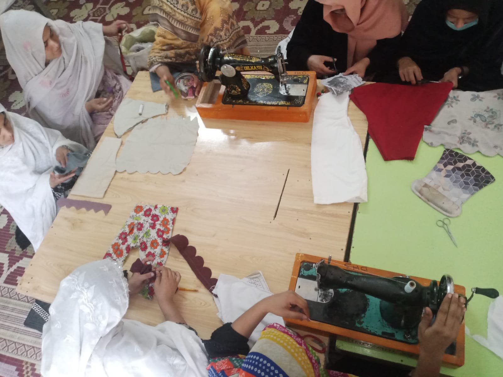 Sewing program at Hunar — trainee work (3)