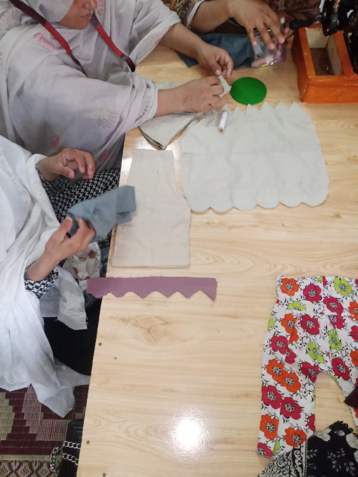 Sewing program at Hunar — trainee work (4)