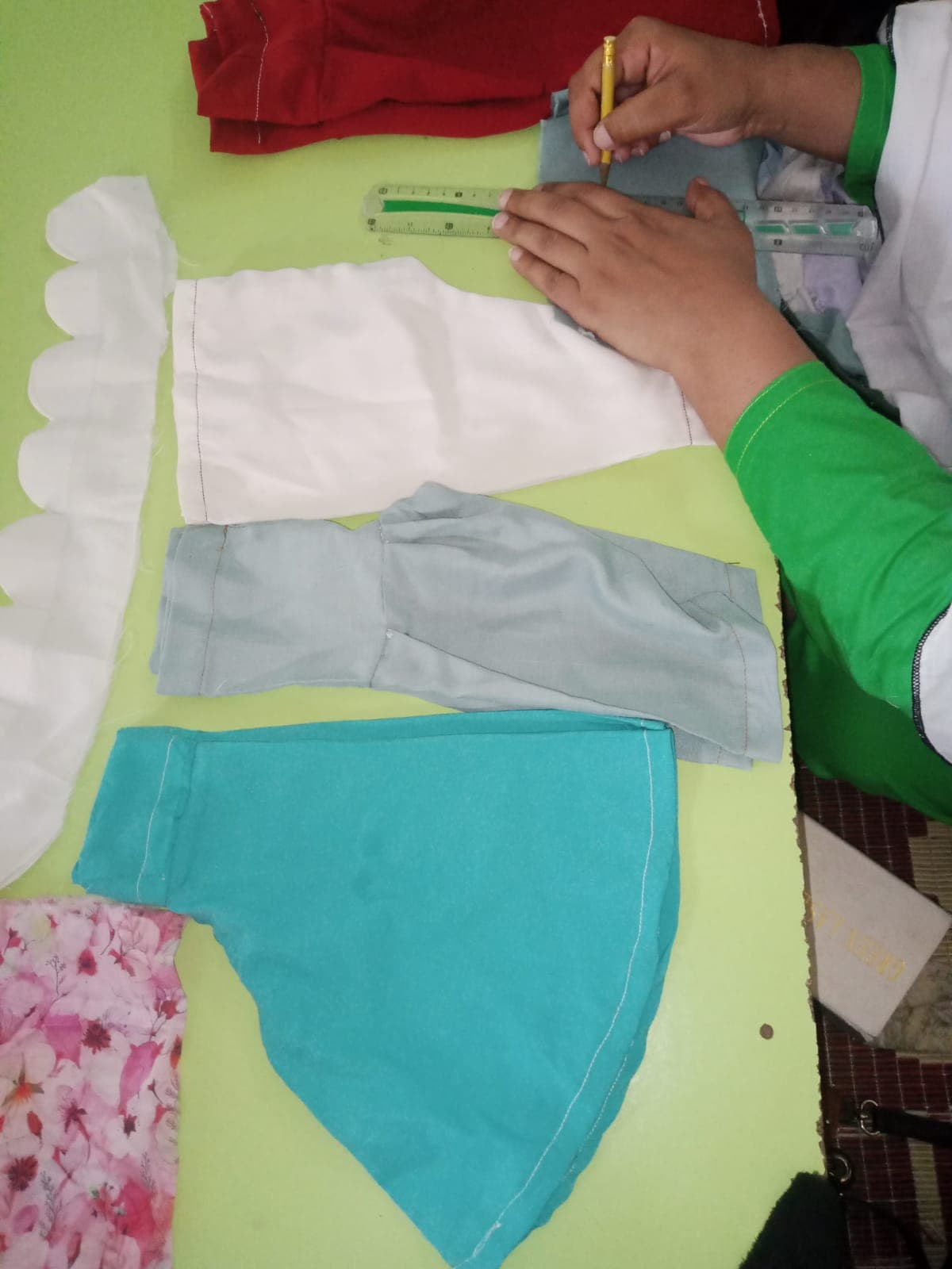 Sewing program at Hunar — trainee work (5)